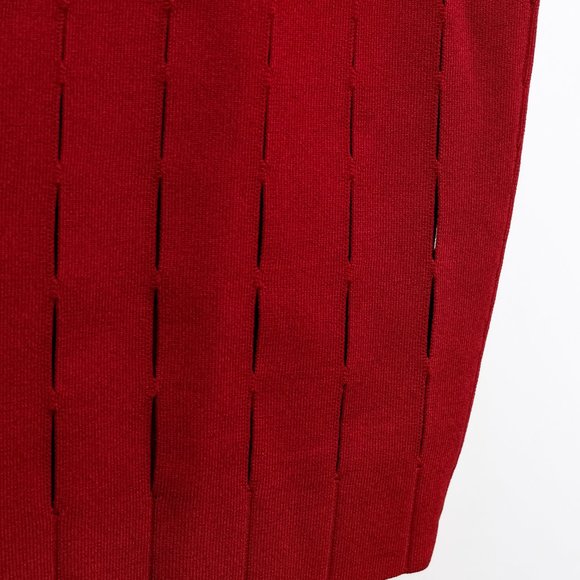 Cushnie Et Ochs FW16 Ruby Red Pencil Skirt With Slits - Picture 6 of 8